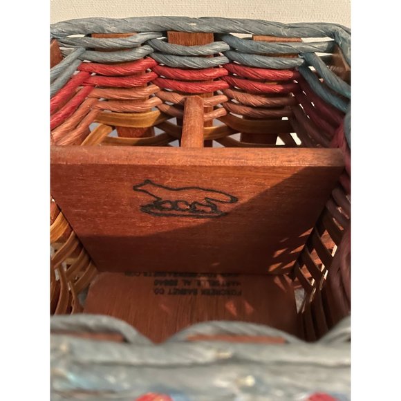 Fox Creek Basket Co. Hartselle Al. Utensil Holder  Hand Woven  #870 - Picture 3 of 5
